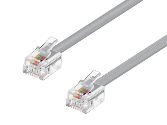 Phone Cable, RJ11 (6P4C), Straight for Data